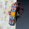 天然檀木犀牛角彩绘诸事顺利手机挂