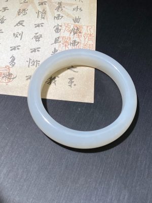 和田玉白玉手镯52-53