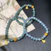 翡翠蓝水手串6mm搭配S925